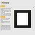 Swept Style Square White Picture Frame Wall Decor Photo Frame With Black  Mount