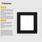 Swept Style Square White Picture Frame Wall Decor Photo Frame With Black  Mount