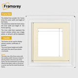 Swept Style Square White Picture Frame Wall Decor Photo Frame With Ivory Mount
