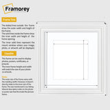 Swept Style Square White Picture Frame With White Mount
