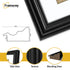 Swept Style Square Black Picture Frame white Mount