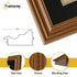 Swept Style Walnut Picture Frame Wall Décor Photo Frame With Black Mount