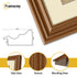 Swept Style Walnut Picture Frame Wall Décor Photo Frame With Ivory Mount