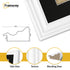 Swept Style Square White Picture Frame Wall Decor Photo Frame With Black  Mount