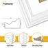Swept Style White Picture Frame Wall Decor Photo Frame With White Mount