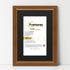 Swept Style Walnut Picture Frame Wall Décor Photo Frame With Black Mount