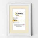 Swept Style White Picture Frame Wall Décor Photo Frame With Ivory Mount