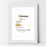 Swept Style White Picture Frame Wall Decor Photo Frame With White Mount