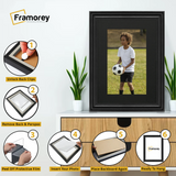 Swept Style Black Picture Frame Wall Décor Photo Frame With Black Mount