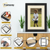 Swept Style Black Picture Frame Wall Décor Photo Frame With Ivory Mount