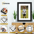 Swept Style Black Picture Frame Wall Décor Photo Frame With White Mount