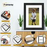 Swept Style Black Picture Frame Wall Décor Photo Frame With White Mount