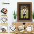 Swept Style Walnut Picture Frame Wall Décor Photo Frame With Black Mount