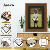 Swept Style Walnut Picture Frame Wall Décor Photo Frame With Black Mount