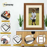 Swept Style Walnut Picture Frame Wall Décor Photo Frame With Ivory Mount