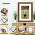 Swept Style Walnut Picture Frame Wall Décor Photo Frame With White Mount