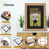 Swept Style Oak Picture Frame Wall Décor Photo Frame With Black Mount