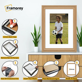Swept Style Oak Picture Frame Wall Décor Photo Frame With White Mount