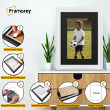 Swept Style White Picture Frame Wall Décor Photo Frame With Black Mount