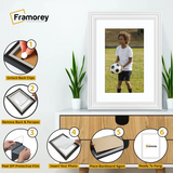 Swept Style White Picture Frame Wall Decor Photo Frame With White Mount