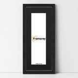 Swept Style Panoramic Black Picture Frame With Black Mount Photo Frame