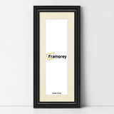 Swept Style Panoramic Black Picture Frame Photo Frame With Ivory Mount