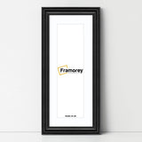 Swept Style Panoramic Black Picture Frame Wall Frame With White Mount