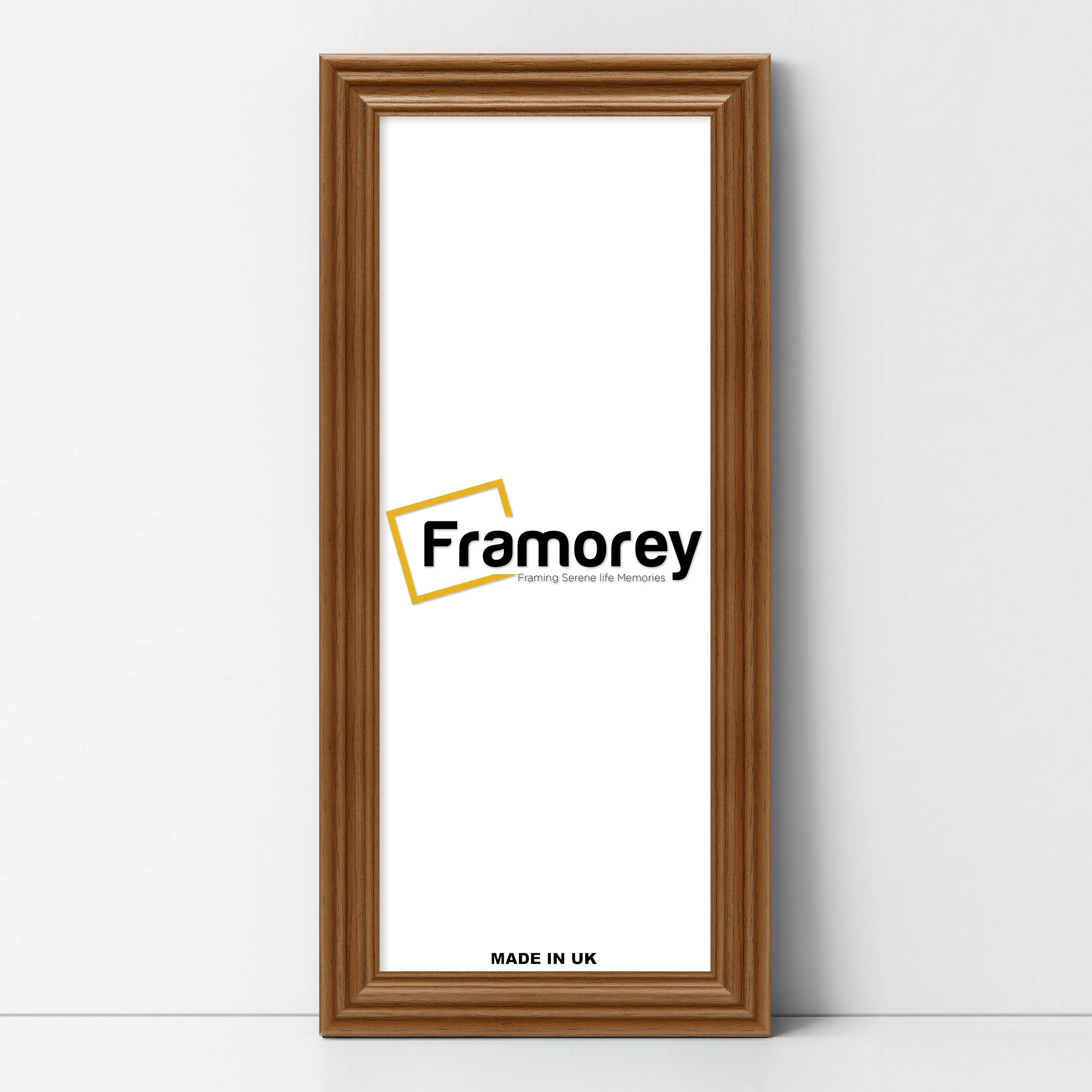Swept Style Panoramic Walnut Picture Frame Wall Décor Photo Frame