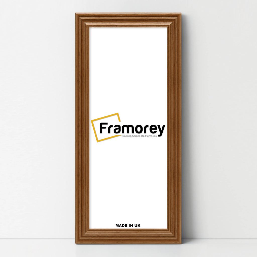 Swept Style Panoramic Walnut Picture Frame Wall Décor Photo Frame