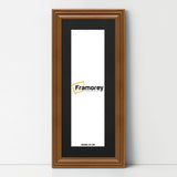 Swept Style Panoramic Walnut Picture Frame Wall Décor Photo Frame With Black Mount