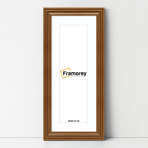 Swept Style Panoramic Walnut Picture Frame Photo Frame With White Mount
