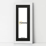 Swept Style Panoramic White Picture Frame Wall Décor Photo Frame With Black Mount