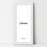 Swept Style Panoramic White Picture Frame Wall Frame With White Mount
