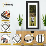 Swept Style Panoramic Black Picture Frame Wall Frame With White Mount