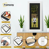 Swept Style Panoramic White Picture Frame Wall Décor Photo Frame With Black Mount