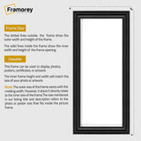 Swept Style Panoramic Black Picture Frame Wall Décor Photo Frame