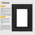Swept Style Black Picture Frame Wall Décor Photo Frame With Black Mount