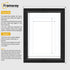 Swept Style Black Picture Frame Wall Décor Photo Frame With White Mount