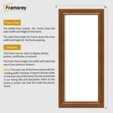 Swept Style Panoramic Walnut Picture Frame Wall Décor Photo Frame