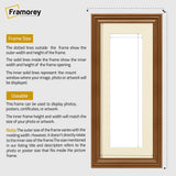 Swept Style Panoramic Walnut Picture Frame With Ivory Mount