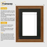 Swept Style Walnut Picture Frame Wall Décor Photo Frame With Black Mount