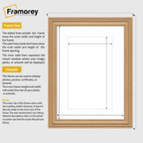 Swept Style Oak Picture Frame Wall Décor Photo Frame With White Mount