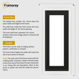 Swept Style Panoramic White Picture Frame Wall Décor Photo Frame With Black Mount