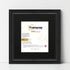 Swept Style Square Black Picture Frame With Black Mount Photo Frame