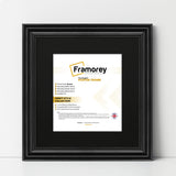 Swept Style Square Black Picture Frame With Black Mount Photo Frame