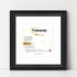 Swept Style Square Black Picture Frame white Mount