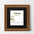 Swept Style Square Walnut Picture Frame Wall Frame With Black  Mount