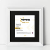 Swept Style Square White Picture Frame Wall Decor Photo Frame With Black  Mount