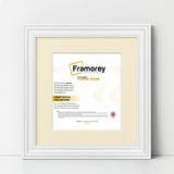 Swept Style Square White Picture Frame Wall Decor Photo Frame With Ivory Mount