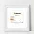 Swept Style Square White Picture Frame With White Mount